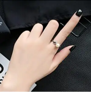 jz 055 2017 simple opening pearl knot full ring fashion big wild tail jewelry female most beautiful accessories fac | Украшения и