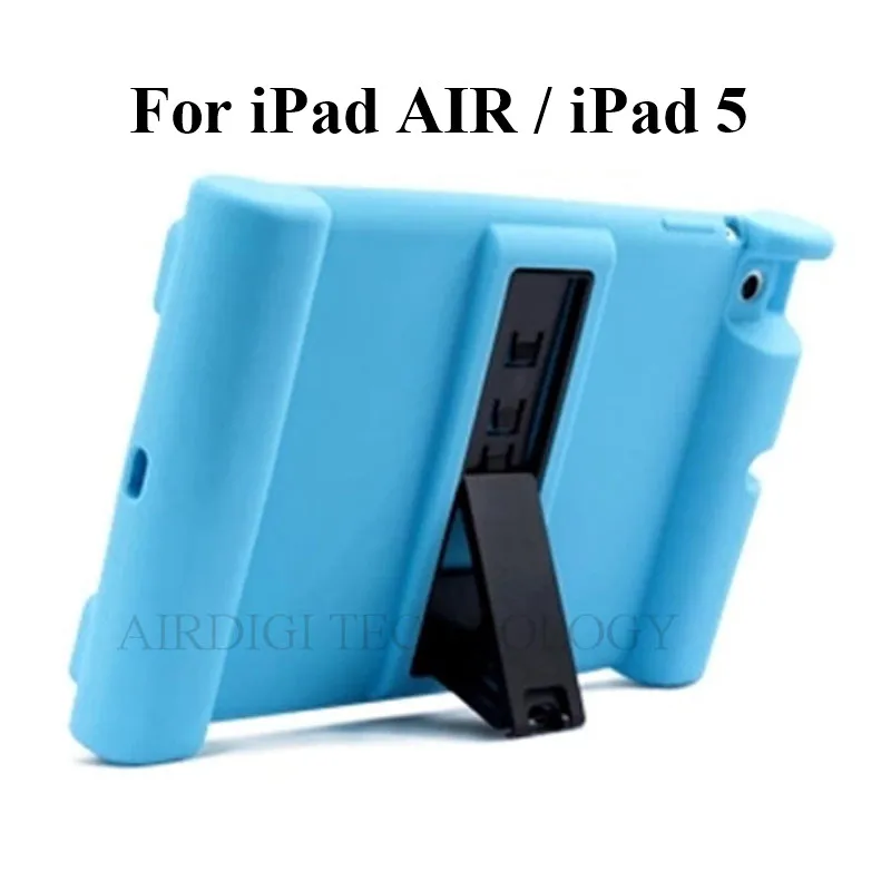 with kickstand Смарт-чехол с подставкой Чехол для iPad 5 iPad Air 1 чехол Дети дети Безопасный силиконовый для iPad Air 1 защитные чехлы конфеты цвета - Цвет: with kickstand