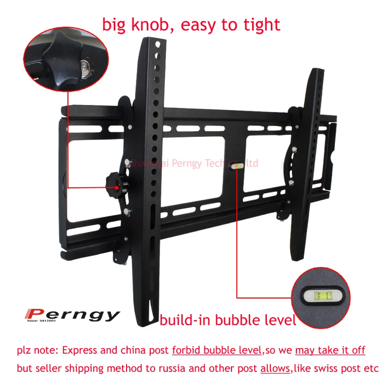 PTB-906MT 3" 55" 7" 60" металл 60 кг vesa 670x400 Панель ЖК настенный ТВ подъемный механизм наклона вверх вниз 15 Встроенный пузырьковый кронштейн