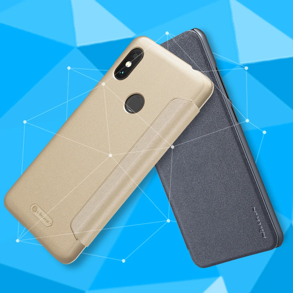 Чехол для Xiaomi Redmi Note 6 Pro, глобальная версия, чехол для Redmi Note 6, серия Nillkin Sparkle, жесткий пластиковый чехол-книжка из искусственной кожи