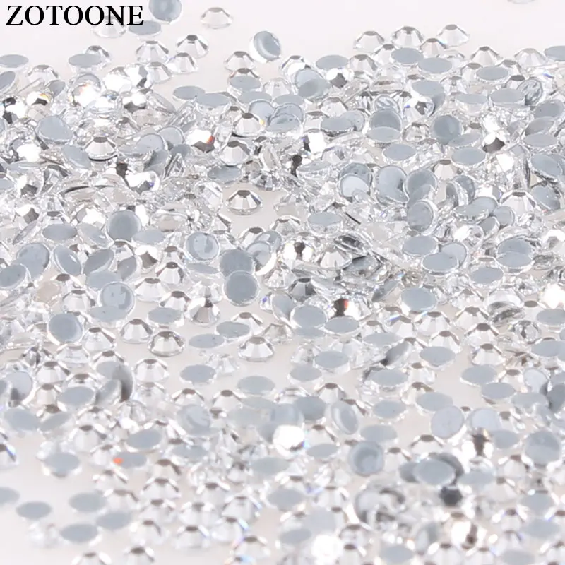 Стеклянные стразы ZOTOONE с горячей фиксацией украшения сделай сам для рукоделия