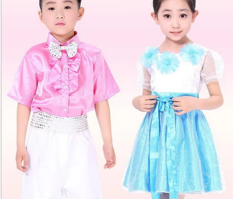 Girl and boy School Uniform Costume Blue Dress Pants Suit | Детская одежда и обувь