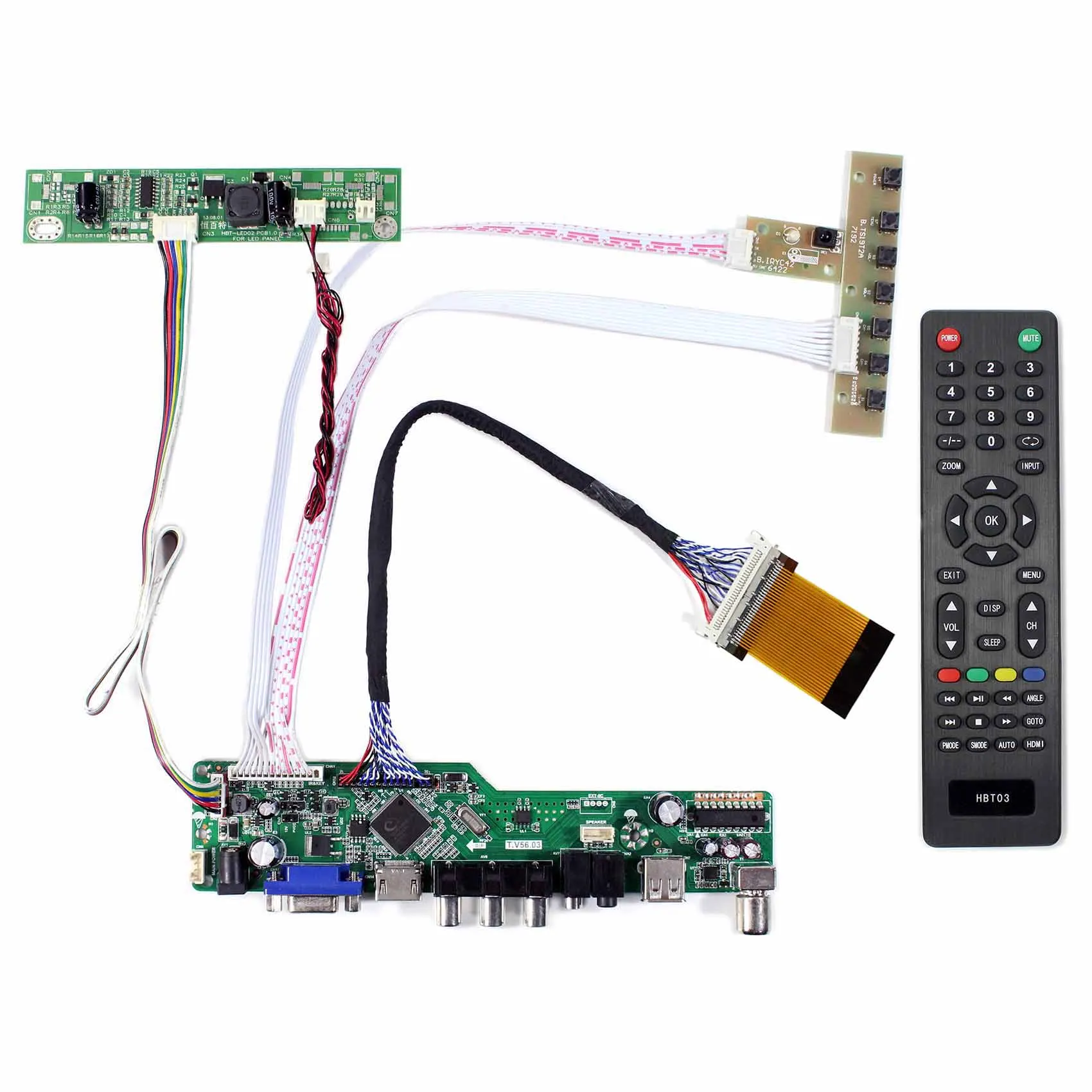 

HD MI VGA AV USB RF LCD Controller Board Inverter Board for 21.5inch LTM215HT04 1920x1080 LCD Screen
