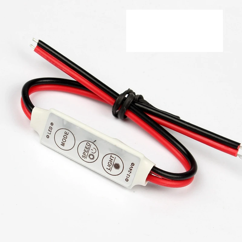 10 PCS/lot 3 Keys Single Color Controller DC 12V 24V Mini Led Flexible Dimmer For 5050 3528 5630 Strip Light | Лампы и освещение