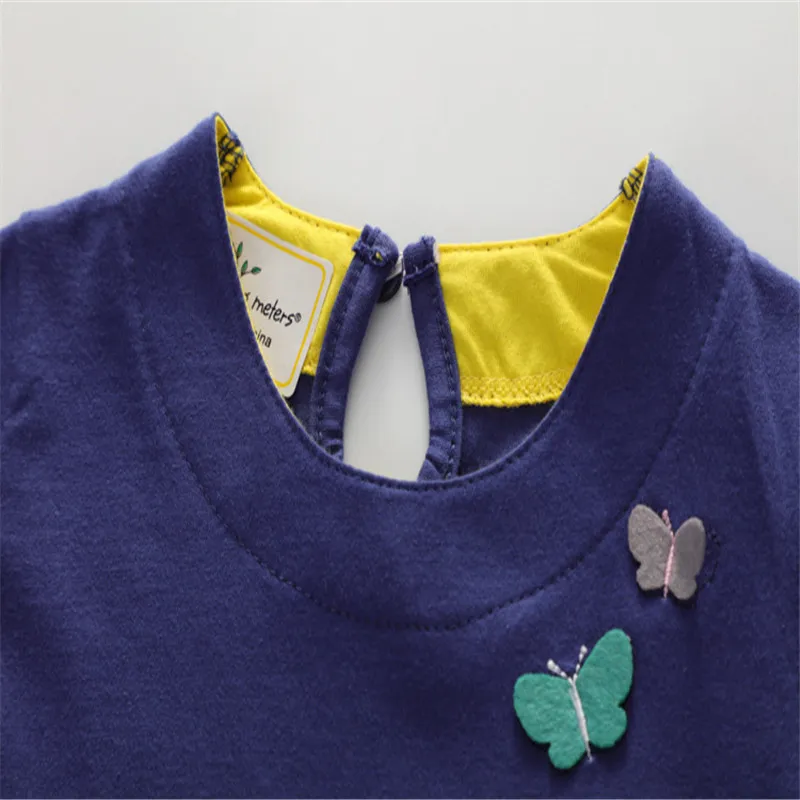 Jumping meters retail short-sleeve baby Girl dress animals printed new arrivel hot children clothes kids clothing girl dresses | Детская