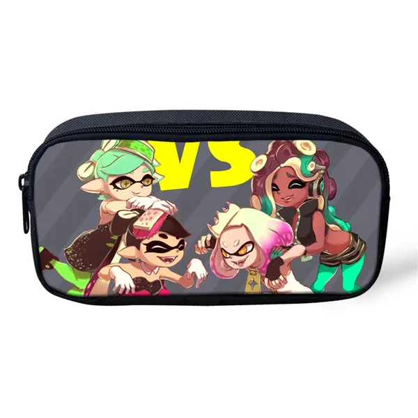 As picture THIKIN Splatoon 2 дети пенал для женщин мультфильм макияж сумки аниме косметички большой емкости школьные канцелярские принадлежности - Цвет: As picture
