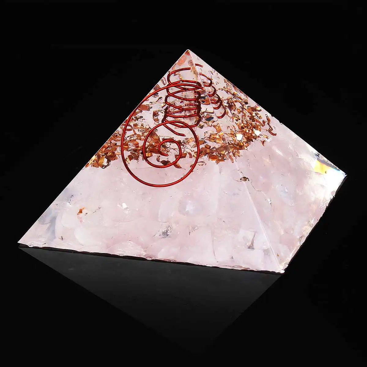 65x65x55 мм розовый синий фиолетовый камень прозрачный кристалл ТОЧКА Orgone пирамида, Исцеление Рейки энергетическая Пирамида балансировка духовная терапия - Цвет: 1