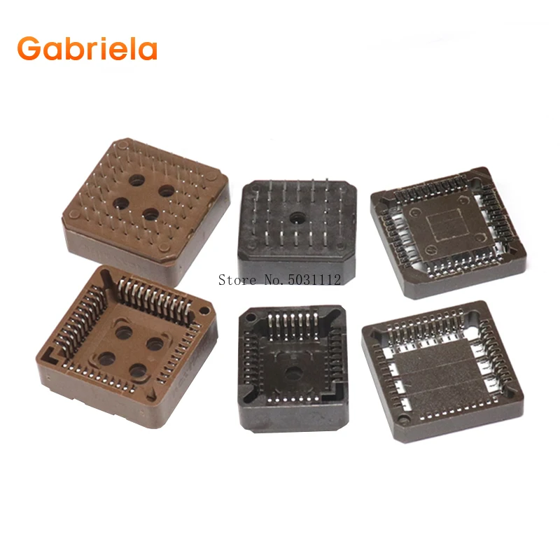 10 шт. PLCC32 PLCC44/PLCC52/PLCC68/PLCC84 Pin square IC chip base test seat PLCC socket SMD DIP Socket adapter|Соединители| |