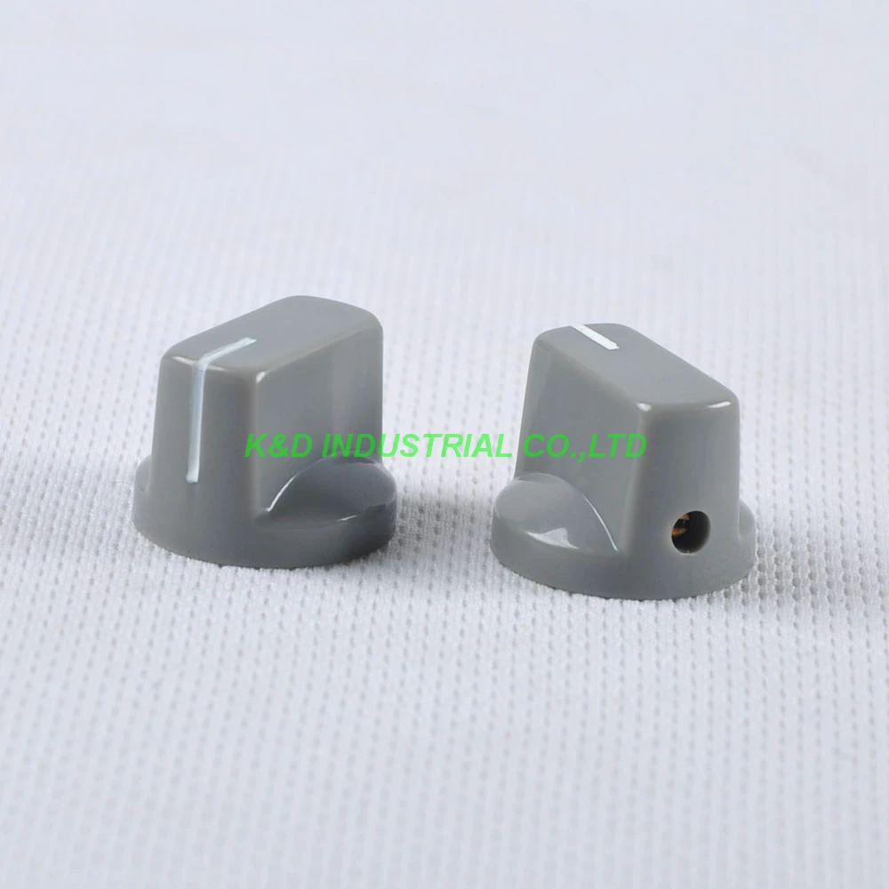 Пластиковая ручка потенциометра с накаткой регулировкой громкости цвет серый 10