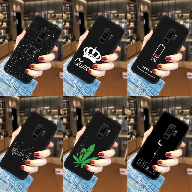 Мягкий матовый чехол из ТПУ с рисунком для Samsung Galaxy S9 Plus S8 Note 8 9 Ультратонкий