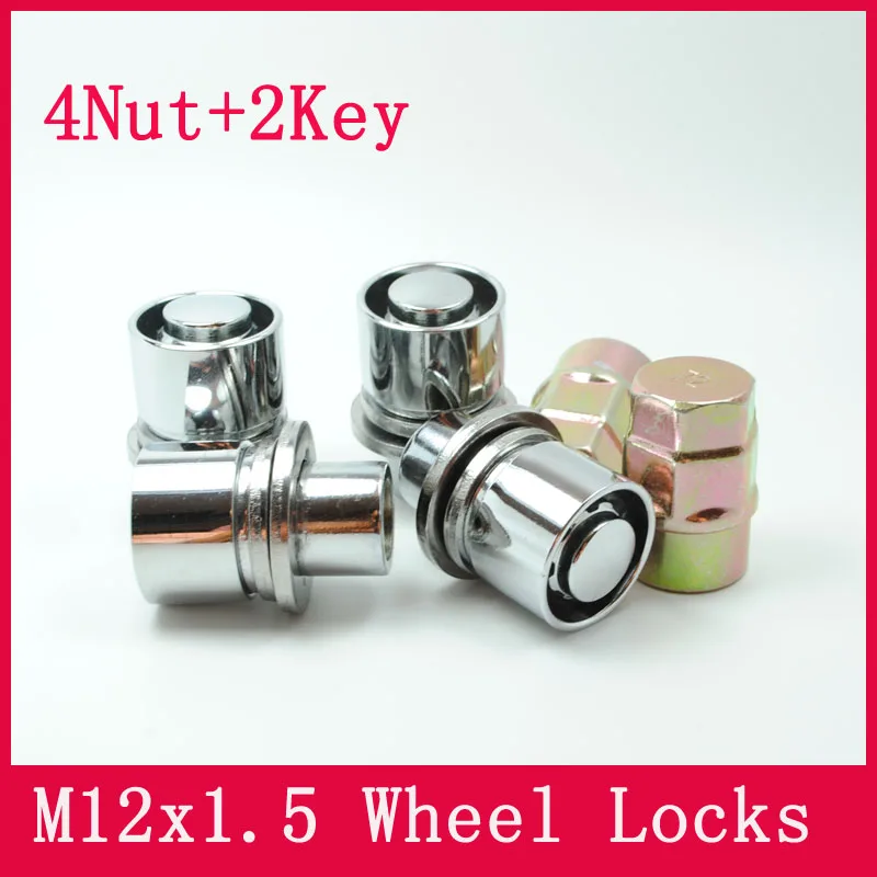 4 гайки + 2 ключа M12x1.5 плоская гайка из сплава замки для колеса колеса/обода toyota