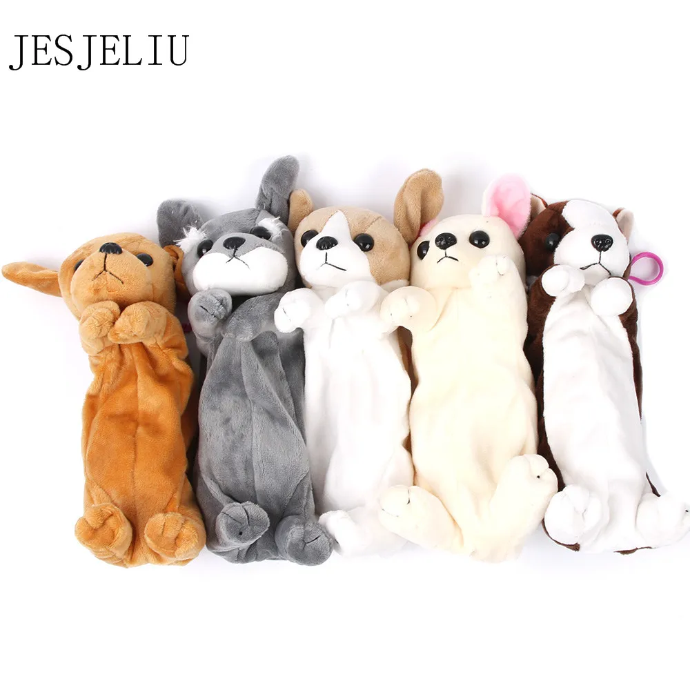 

Cartoon Plush Pencil Case Kawaii Stationery Plush Dog Puppy School office supplies Pencil Bag For Kids Pencil Box christmas gift