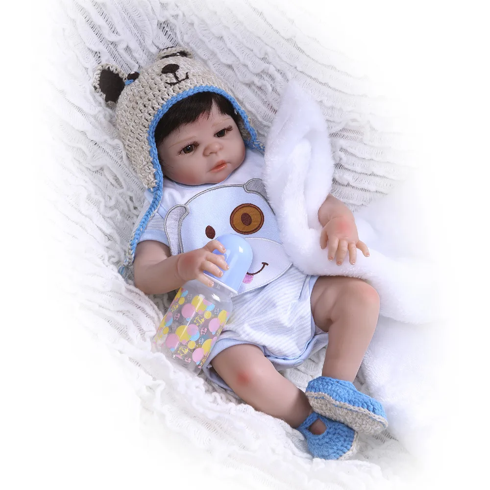 Nicery 19 дюймов 48 см Bebe Reborn Baby Doll Жесткий Силиконовый мальчик девочка игрушка