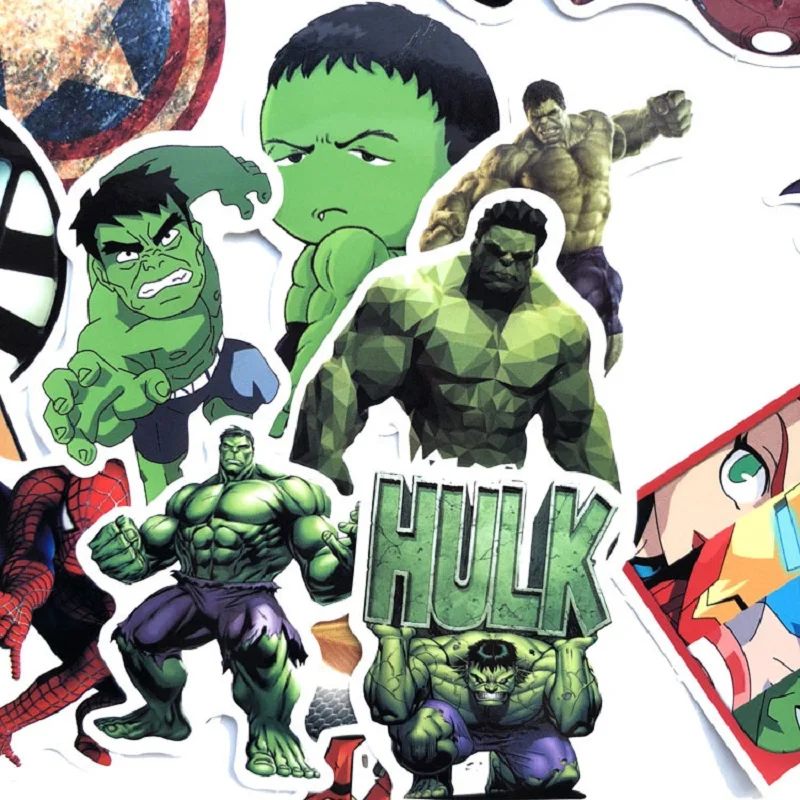 50 шт. мультфильм аниме супер герой Marvel DC чемодан наклейки Супермен Бэтмен