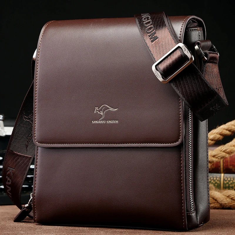Кенгуру Королевство модная мужская сумка разделение кожа бизнес мужской Crossbody