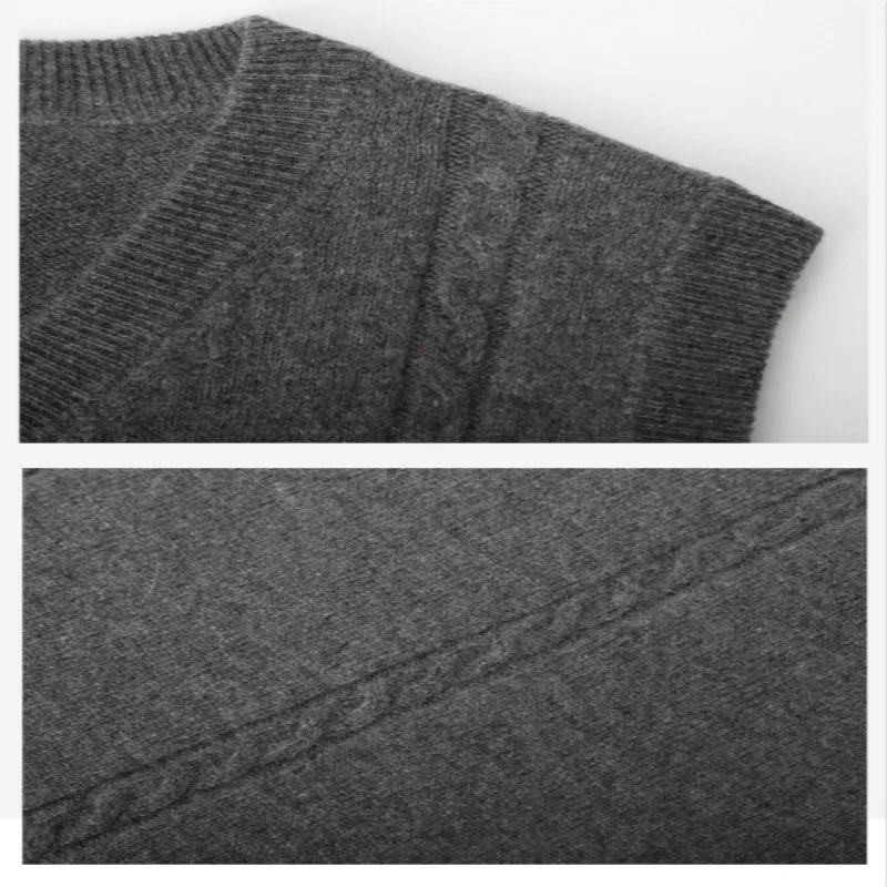 Кашемировый свитер мужской зимний жилет с v образным вырезом Модный молодежный