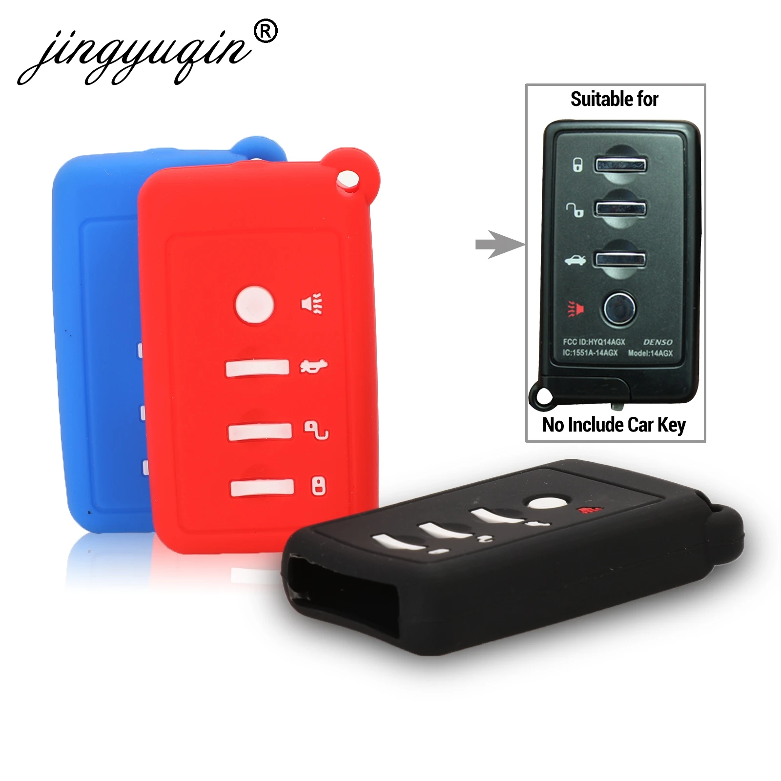 

jingyuqin Silicone Rubber Car Smart Key Case for Subaru Forester Outback Legacy 4 Button Keyless full Cover Protect Car Styling
