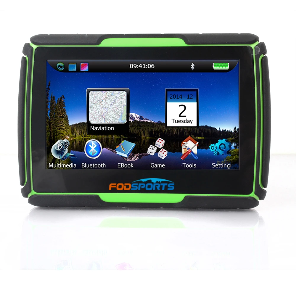 Fodsports 4,3 дюймов IPX7 водонепроницаемый мото gps навигатор FM 8 Гб 256 ram Bluetooth мотоциклетная навигация