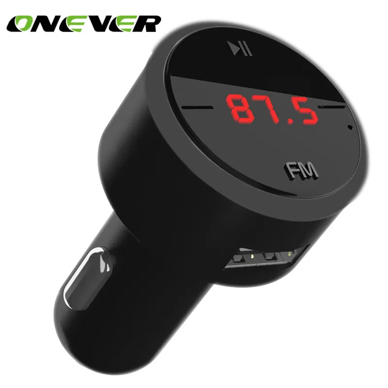 Автомобильный комплект Onever, Bluetooth, музыкальный плеер, вращающийся fm-передатчик, модулятор, 3.1A, двойное USB Автомобильное зарядное устройство, поддержка u-диска, воспроизведение и напряжение