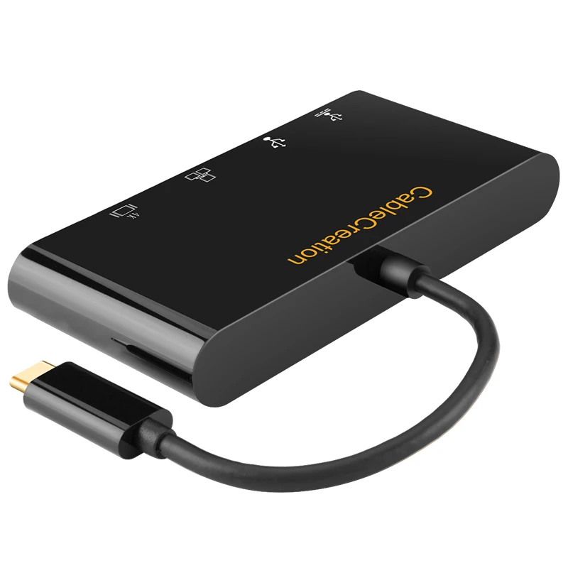4в1 USB C Type в HDMI адаптер конвертировать 4K 3 0 RJ45 Gigabit Ethernet Женский для зарядки