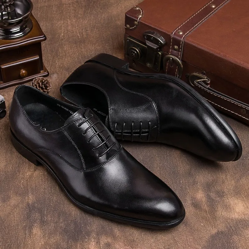 

Handmade Genuine leather Men Dress Shoes British Oxfords Wedding Party Shoes