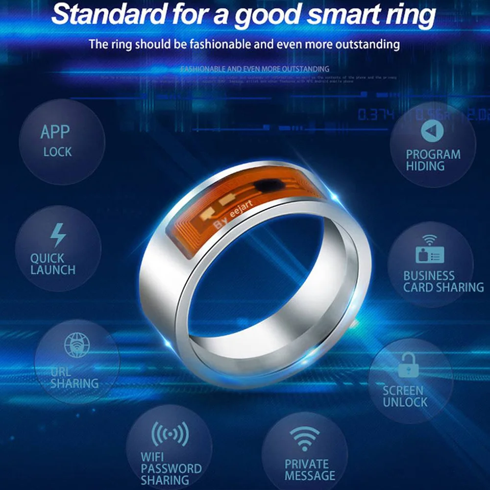 Умные кольца NFC 6 13 ярдов многофункциональное водонепроницаемое умное кольцо