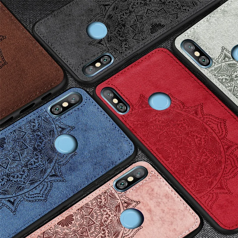 3D Texture Cloth Phone Case For Xiaomi Redmi Note 6 Pro Soft TPU Silicone for Back Cover 6.26&quot |