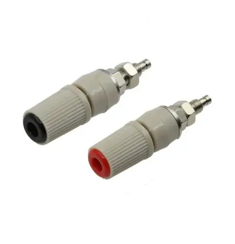 

2Pcs M5 Type High Current 4mm Female Banana Jack Socket Test Binding Post