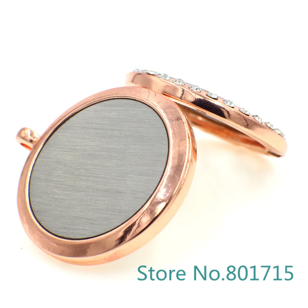 Розовое золото Стразы музыкальная нотация рандомный медальон из нержавеющей