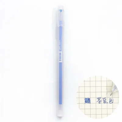 Ink-blue colour Креативная прозрачная цветная гелевая ручка с эффектом скраба для студентов, цветная ручка для рисования, инструмент для письма, офисные школьные принадлежности, подарок, 1 шт - Цвет: Ink-blue colour