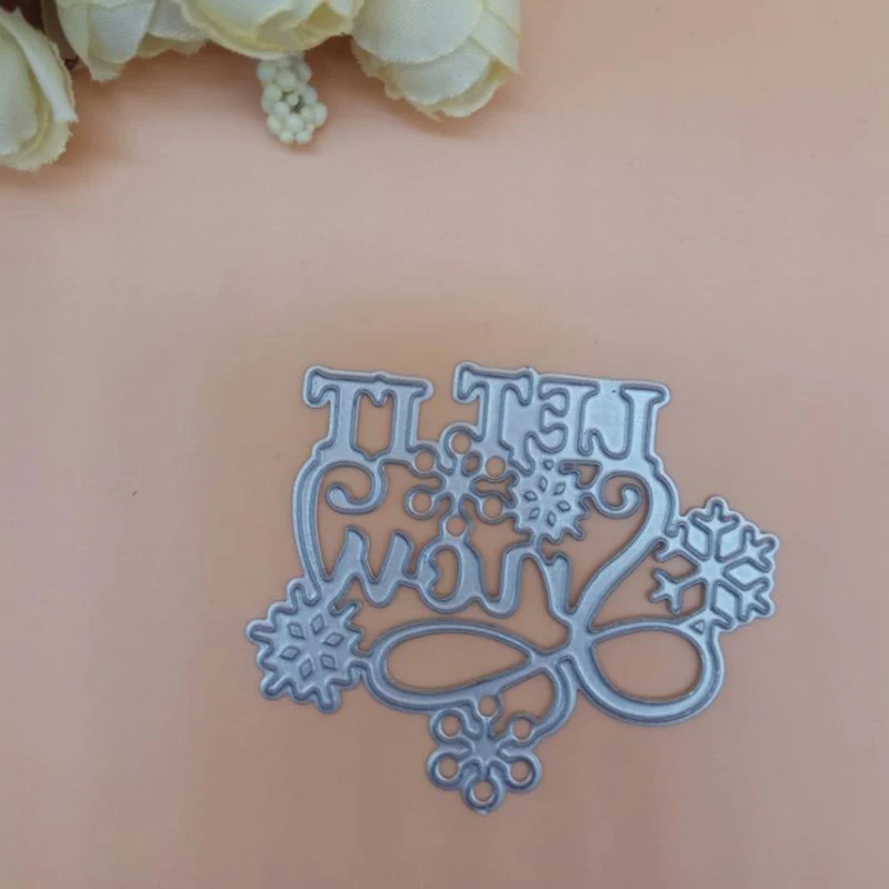 Металлические пресс формы Let it snow Christmas в виде снежинки нож пуансон для DIY