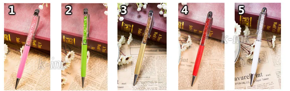 10 цветов на выбор цветная шариковая ручка с емкостным сенсорным кристаллом