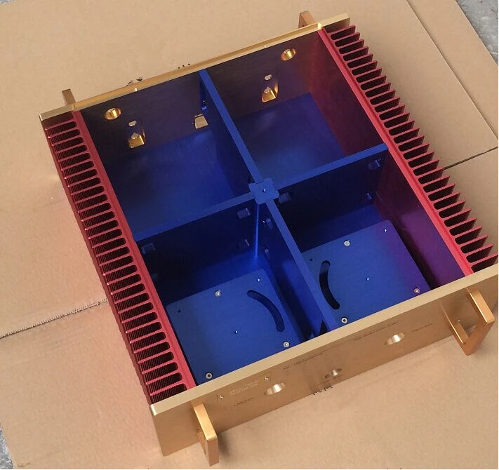 A-026 CNC все алюминиевые корпусные корпуса чехол Коробка для DIY аудио усилитель мощности 440 мм* 430 мм* 160 мм 440*430*160 мм