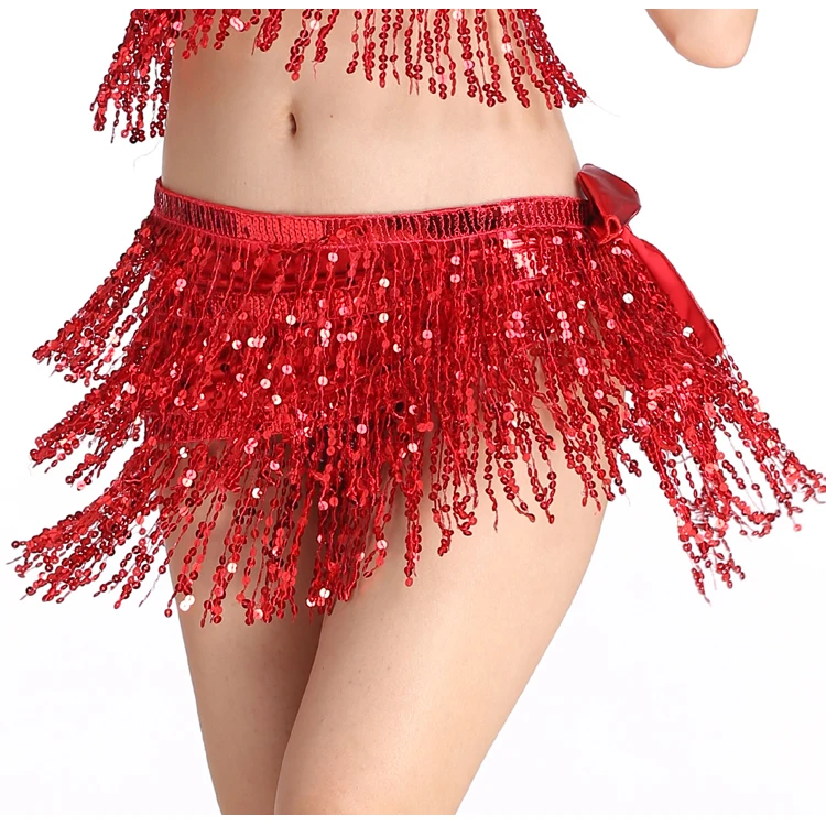 Женский костюм для танца живота длинный набедренный платок с цепочкой и