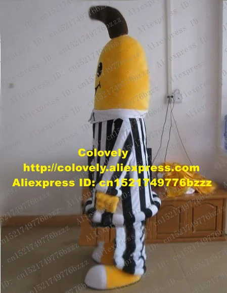 Классные желтые бриллиантовые костюмы Mascotte Pisang Banannas с черно-белыми бриллиантами