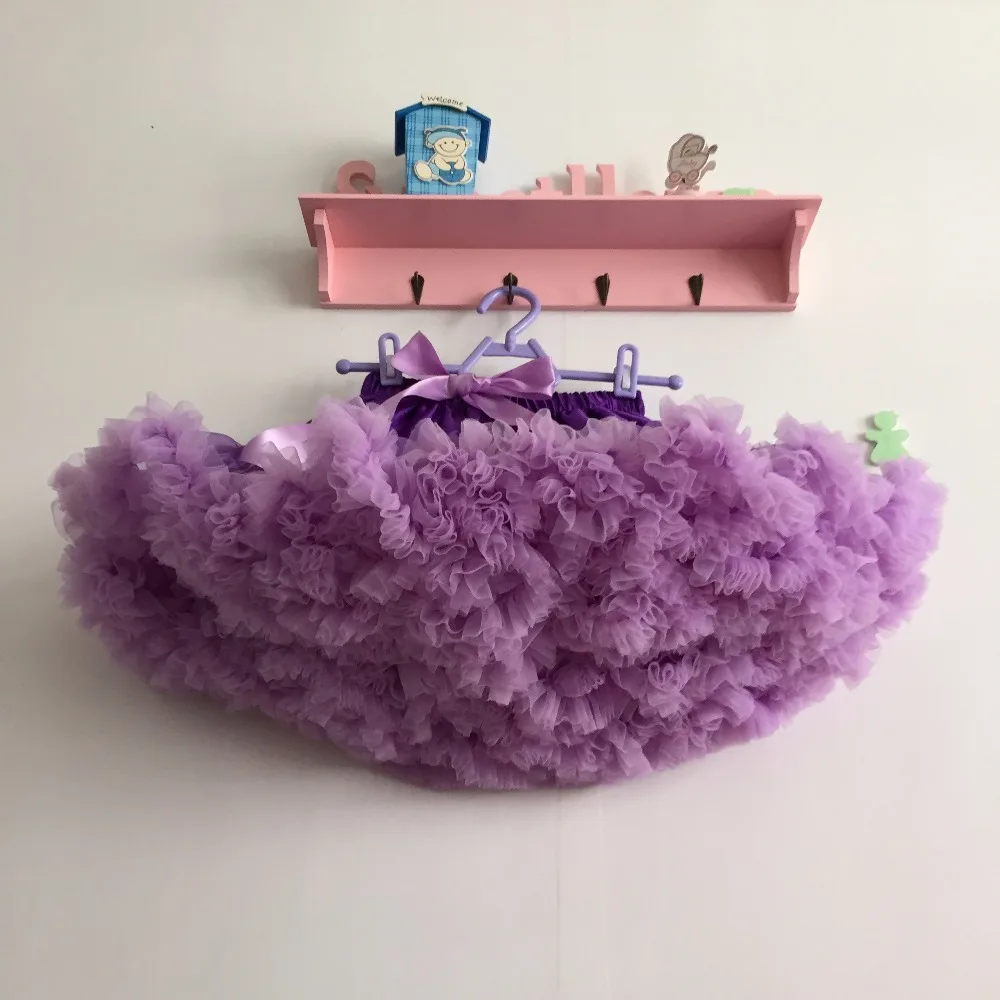Пышная юбка для девочек юбки пачки маленьких фиолетового цвета с лавандовой