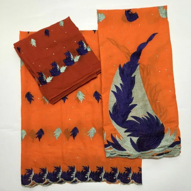 2017 последние швейцарская вуаль кружева Африке гипюр Кружево Ткань с камнем 3