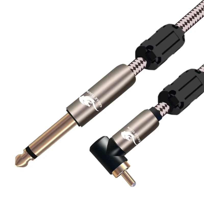 Hi Fi аудио кабель RCA в Моно 6 35 мм TS микрофон усилитель 1/4 &quotJack к гитарный