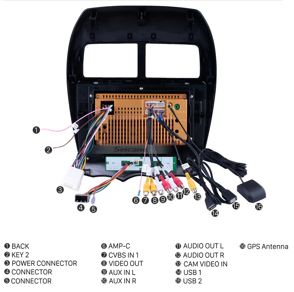 Seicane для CITROEN C4 2010- Mitsubishi ASX peugeot 4008 радио блок зарядное устройство для автомобиля с gps 4-х ядерный 10," Android 8,1 Поддержка DVR WI-FI