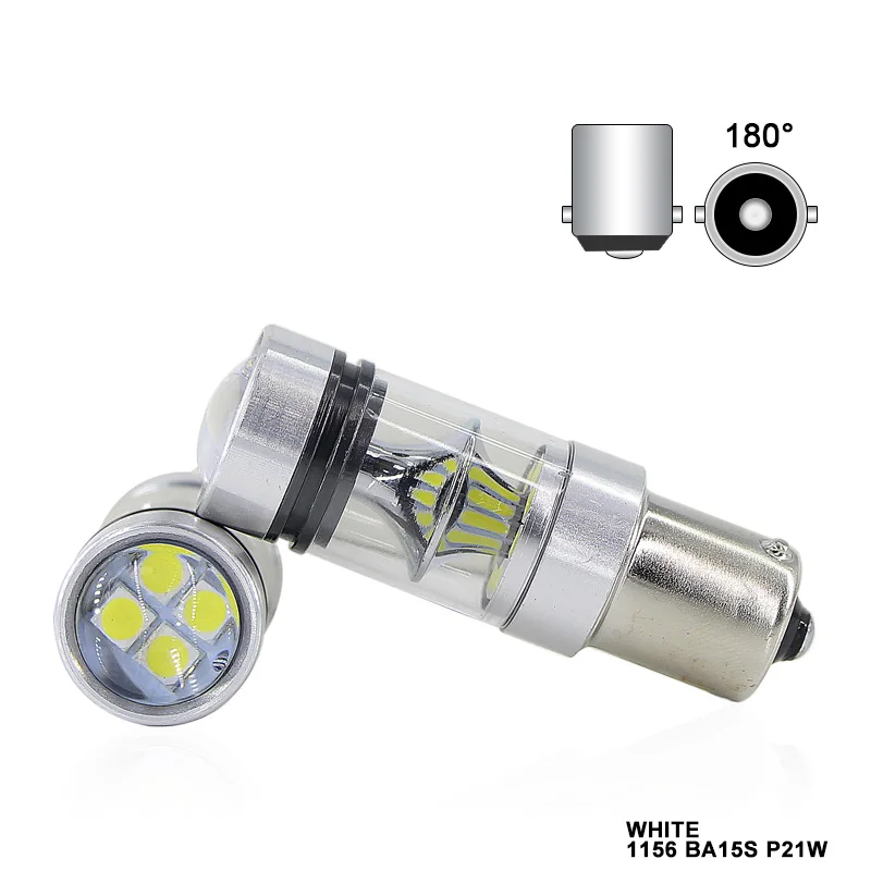 SAARMAT 2 шт* 100 Вт 1156 ba15s P21W 7506 bau15s PY21W T20 7440 7443 задний указатель поворота автомобиля тормозных-резервный задний стоп Дневной светильник moto