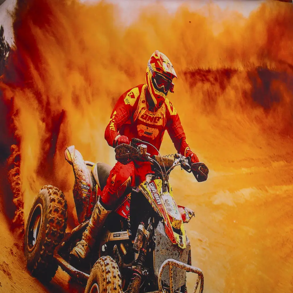 Комплект постельного белья для мотогонок большой размер 3D пододеяльник в