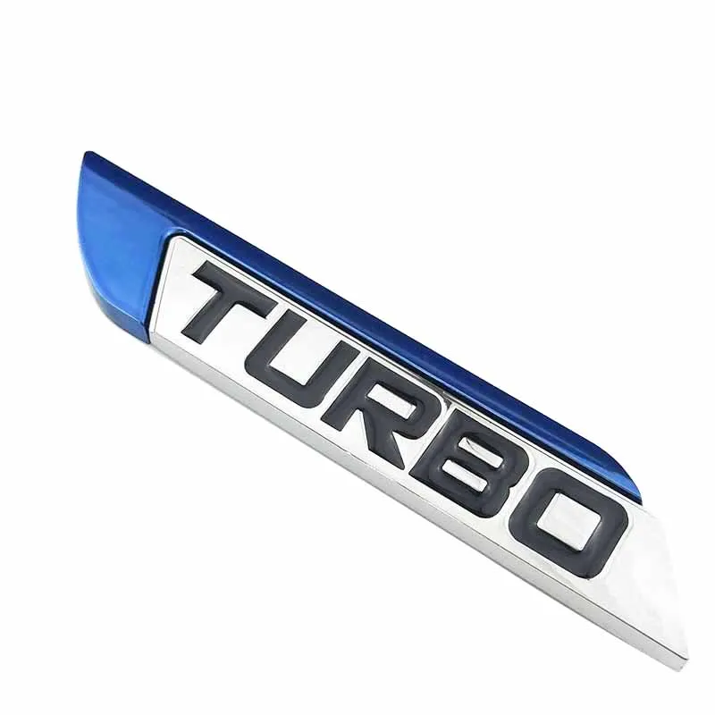 Наклейка с эмблемой для автомобиля TURBO металлическая решетка задний багажник
