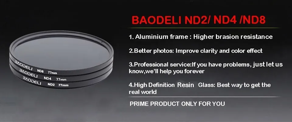 BAODELI Nd Fld Uv Macro Star Polarisatie набор фильтров для объектива семейный 49 52 55 58 62 67 72 77 82 мм для Nikon Canon sony аксессуары