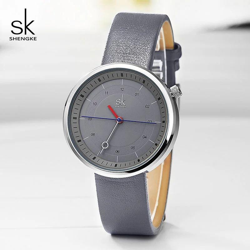 Shengke брендовые модные кожаные часы женские креативные кварцевые часы Reloj Mujer SK женские наручные часы женские часы# K8044