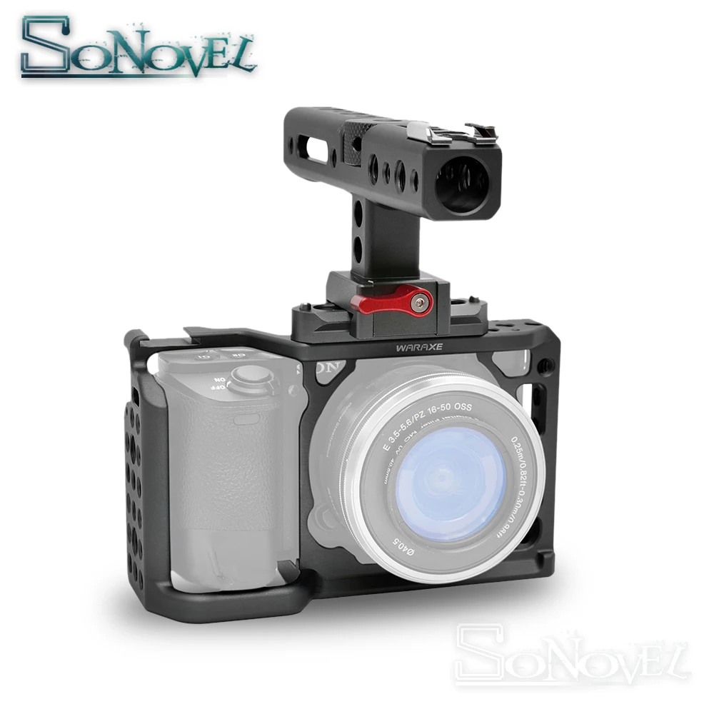 Камера клетка стабилизатор для sony A6000/A6300/A6500/ILCE 6300/ILCE 6500/NEX7 DSLR крепление микрофона