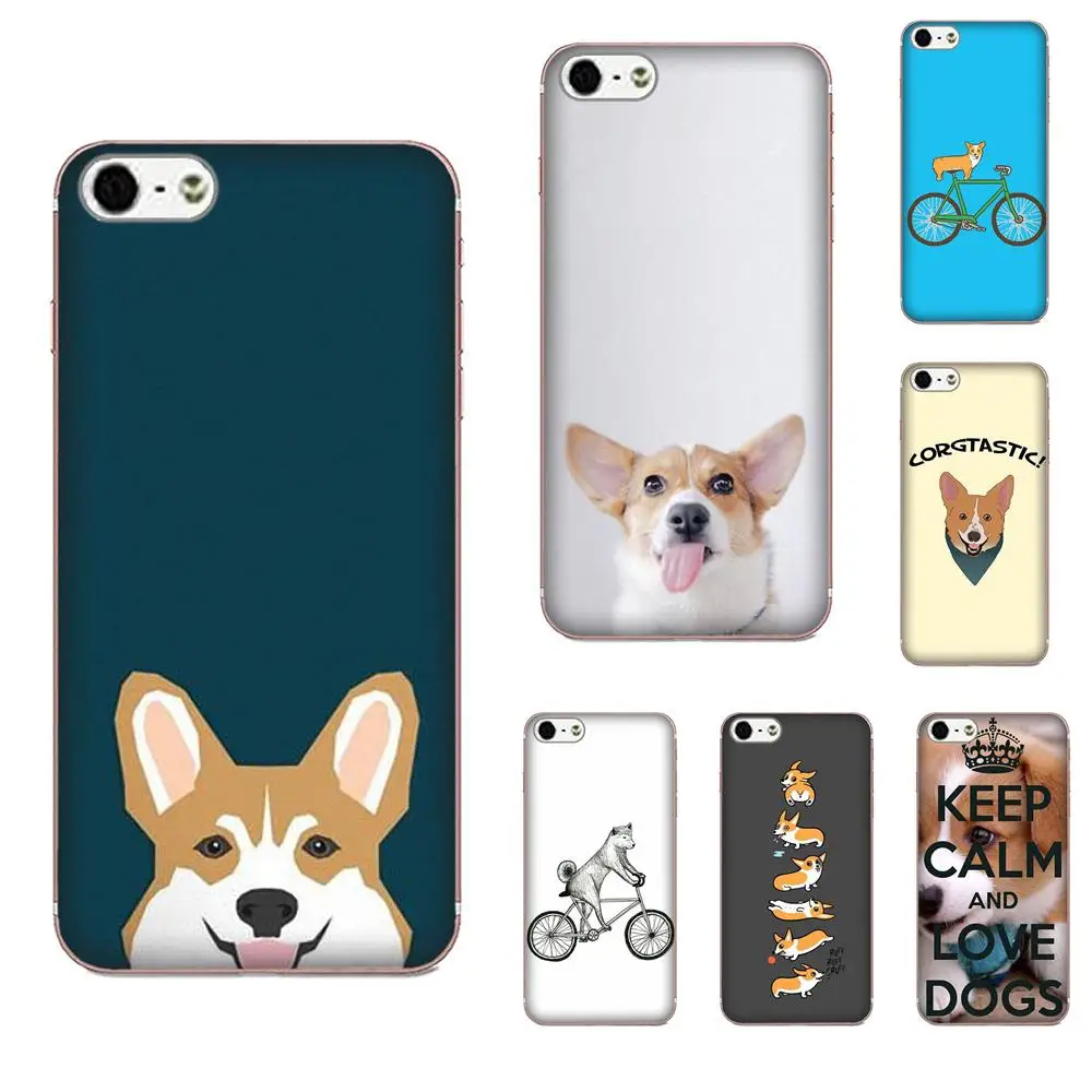 Cutie Corgis для HTC 530 626 628 630 816 820 One A9 M7 M8 M9 M10 E9 Plus U11 Moto G G2 G3 G4 G5 Мягкий ТПУ дизайн под