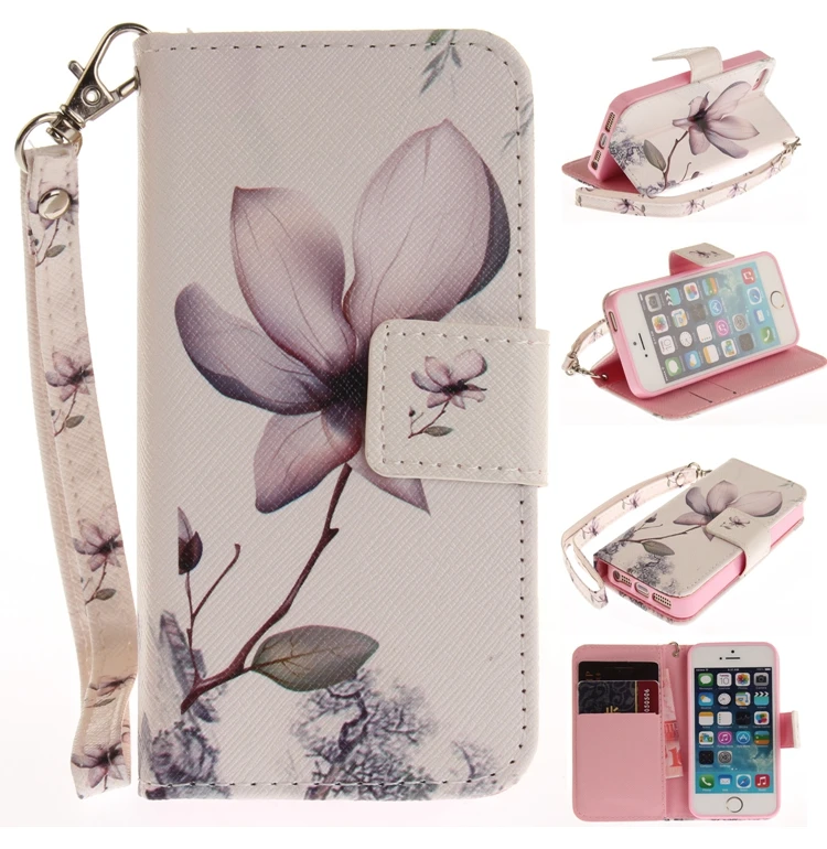 Кожаный бумажник с собакой для Coque Apple iPhone 5S чехол с откидной крышкой для iPhone 5 чехол для телефона s для iPhone SE 5SE 5 S Capinha Etui Hoesje