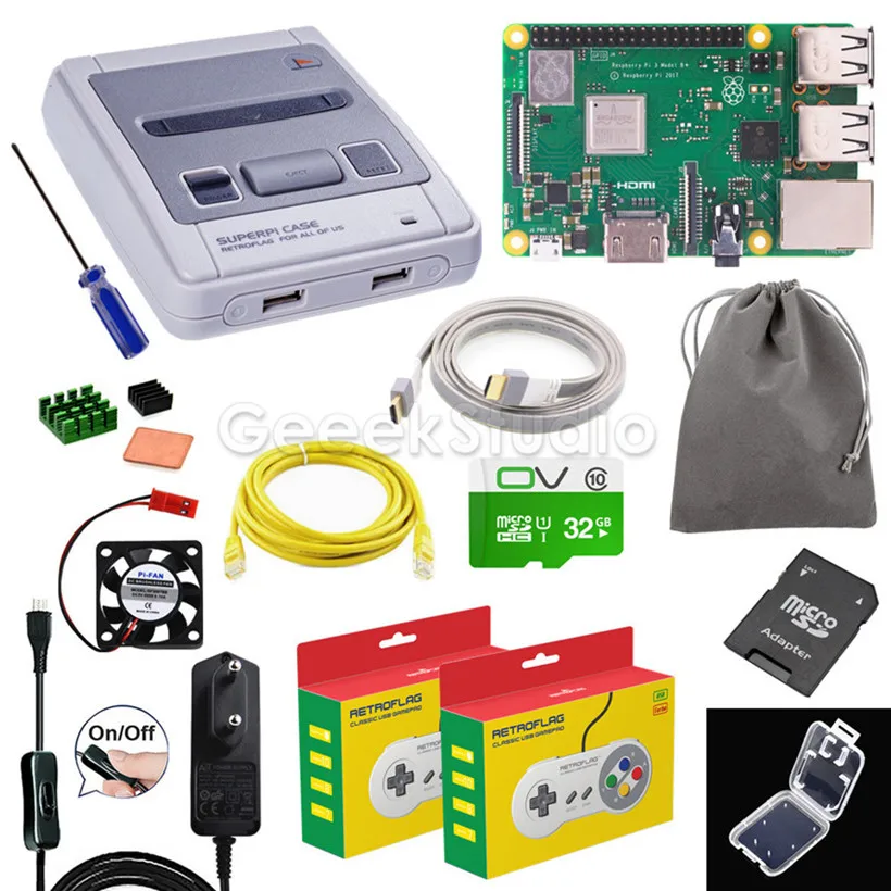 CASE RPI 2 Control Retroflag чехол SUPERPi-J NESPi чехол функциональная кнопка дополнительный игровой контроллер сумка для переноски для Raspberry Pi 3B+/3B/2B - Цвет: CASE RPI 2 Control