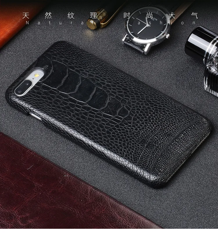 Роскошный чехол из натуральной кожи страуса для iphone 7 P, чехол из натуральной кожи, задняя крышка для iphone 11 11 Pro 11 Pro max, чехол