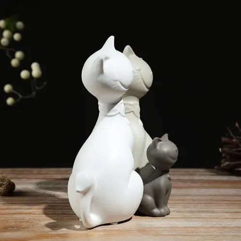 Минималистский Керамическая lucky cat семейный Домашний декор ремесел украшения